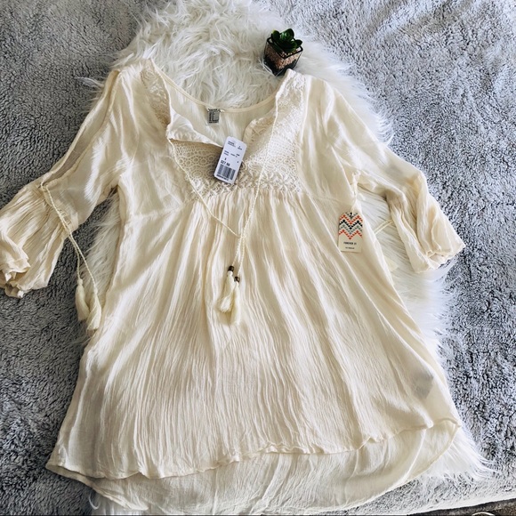 Forever 21 pleated shift dress with open slit arms - Picture 1 of 5